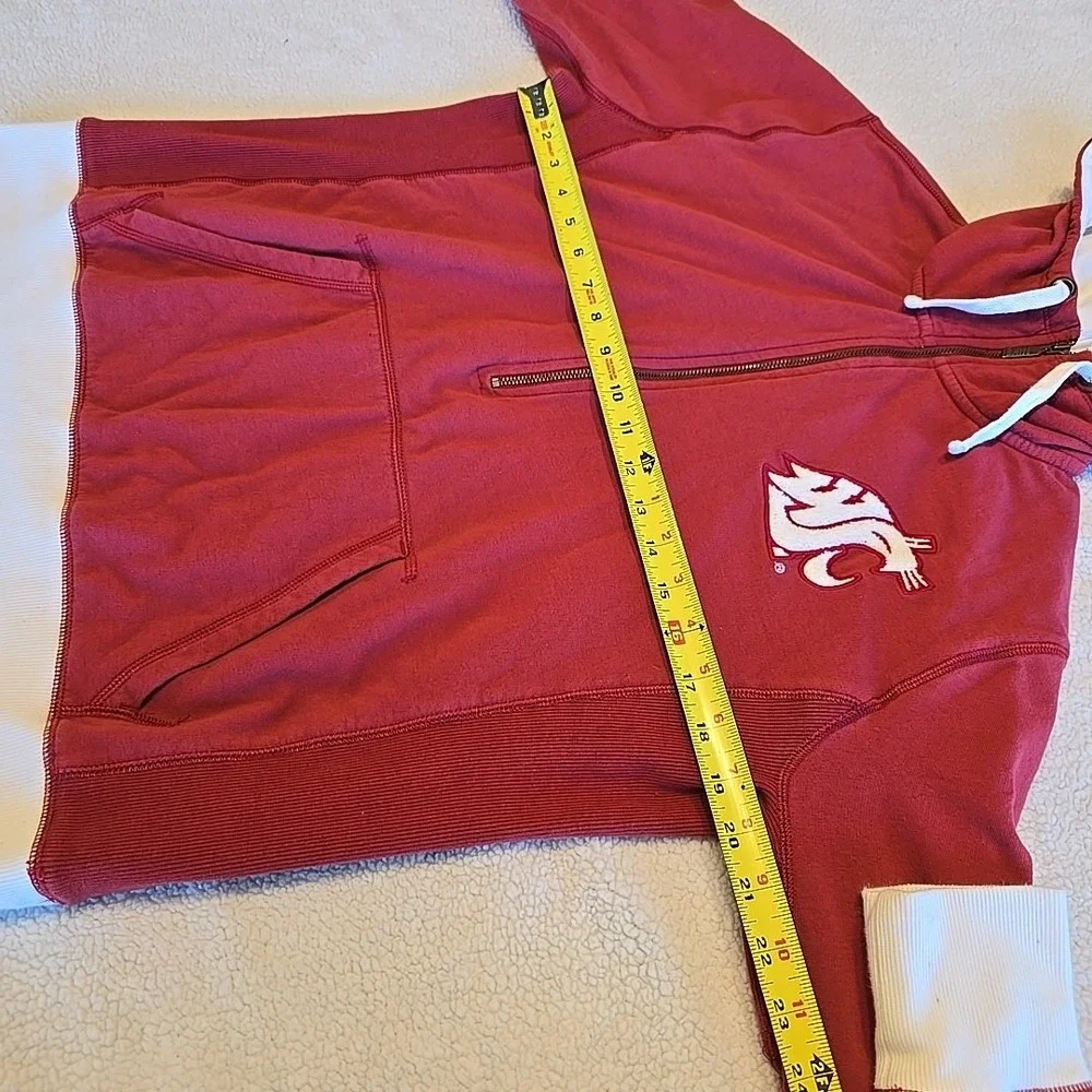 Nike Washington State Cougars 1/2‎ Zip Hoodie Sweatshirt Red White Women's XL